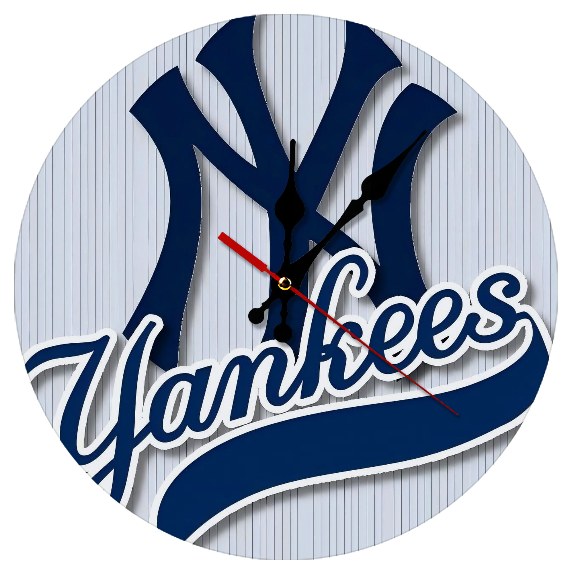 New York Yankees 151 Silent Round Wall Clock – Modern & Stylish DIY Design, Durable Wood Construction, Easy To Install – Perfect For Office, Bedroom, Living Room, And More